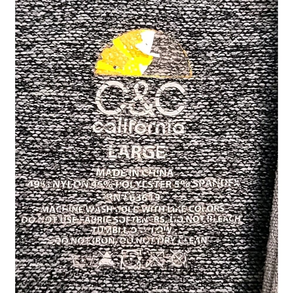 C&C California Top Womens Sz L Performance Active Long Sleeve Shirt Thumbholes - Picture 6 of 7